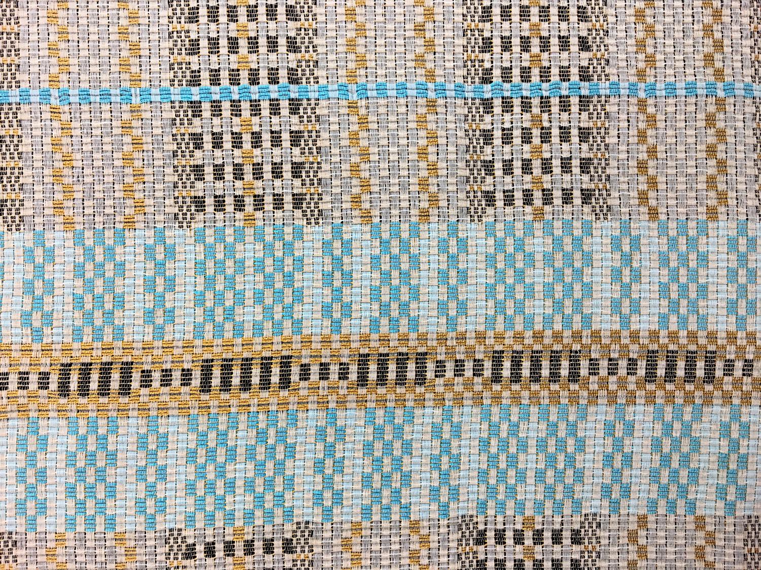 Cotton Blend Metallic Basketweave0