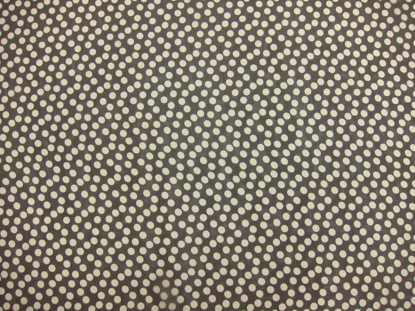 Printed Silk Chiffon Gold Dot On Brown Background