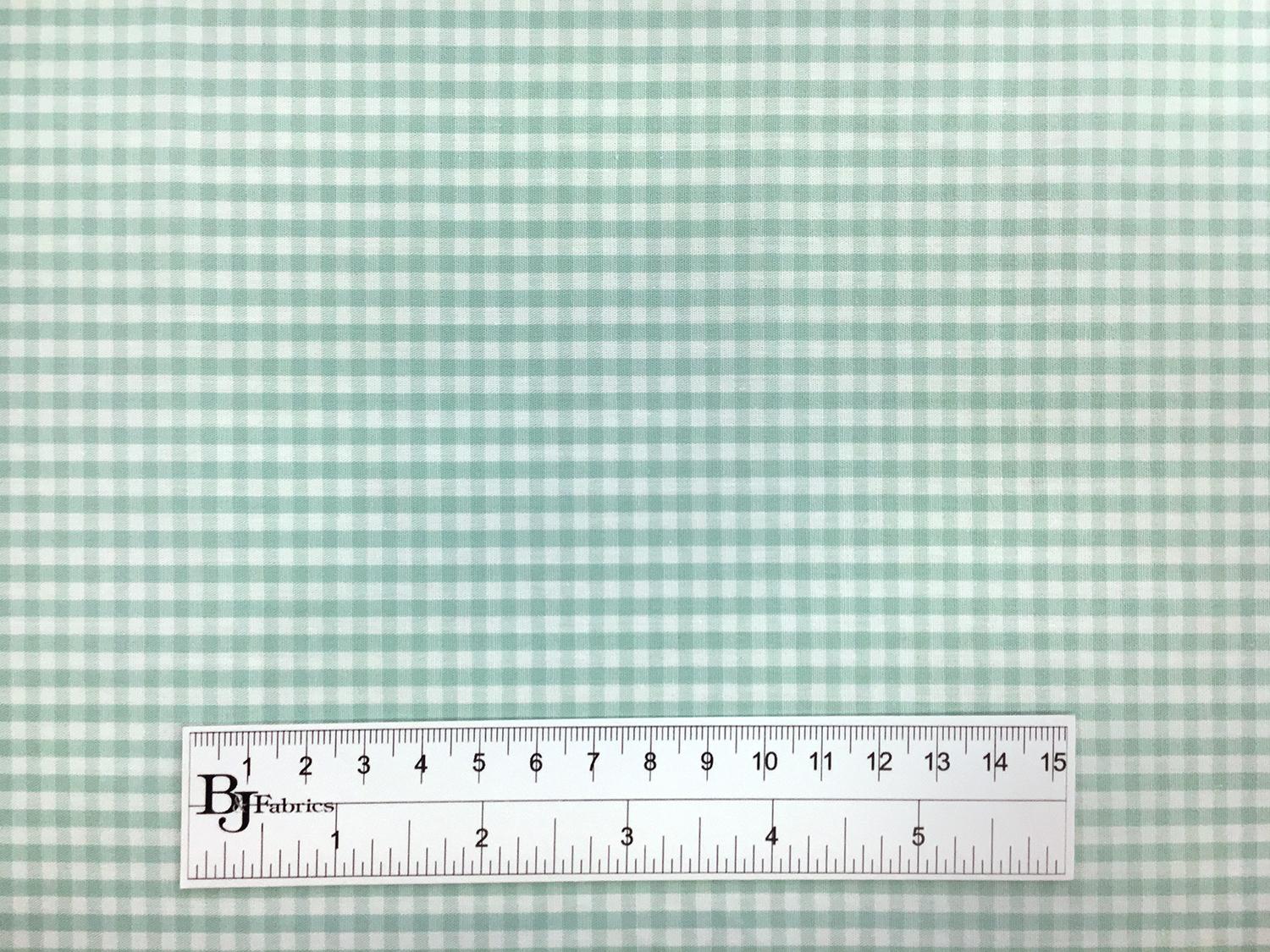 1/8" Cotton Gingham in Seafoam3