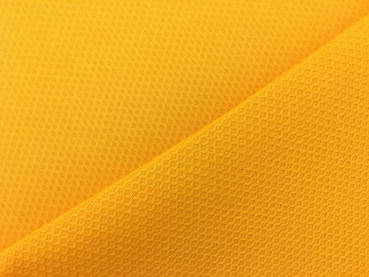 Italian Cotton Lycra Pique in Sunglow1