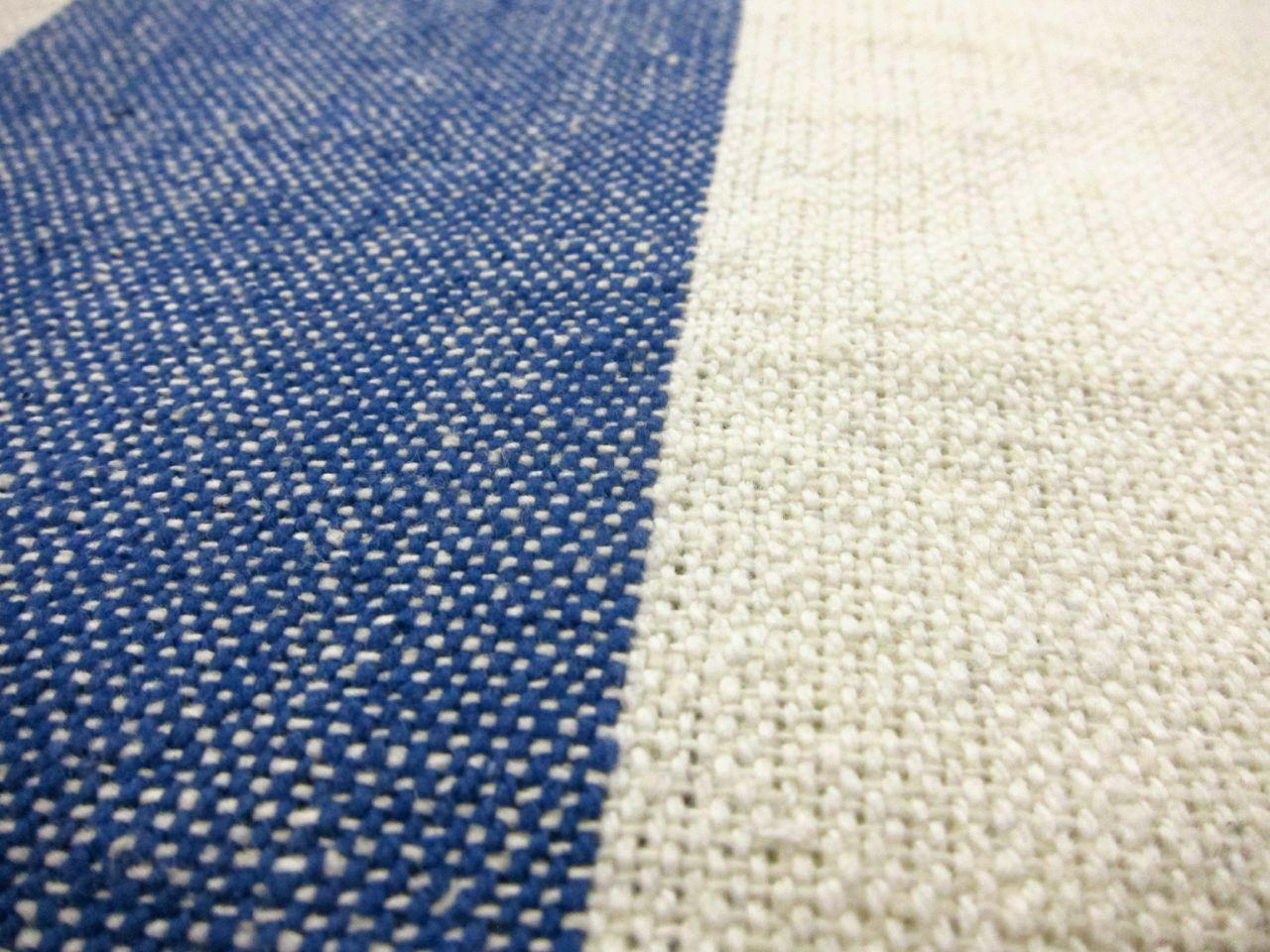 Cotton Upholstery 3" Stripe In Blueberry And Ivory2