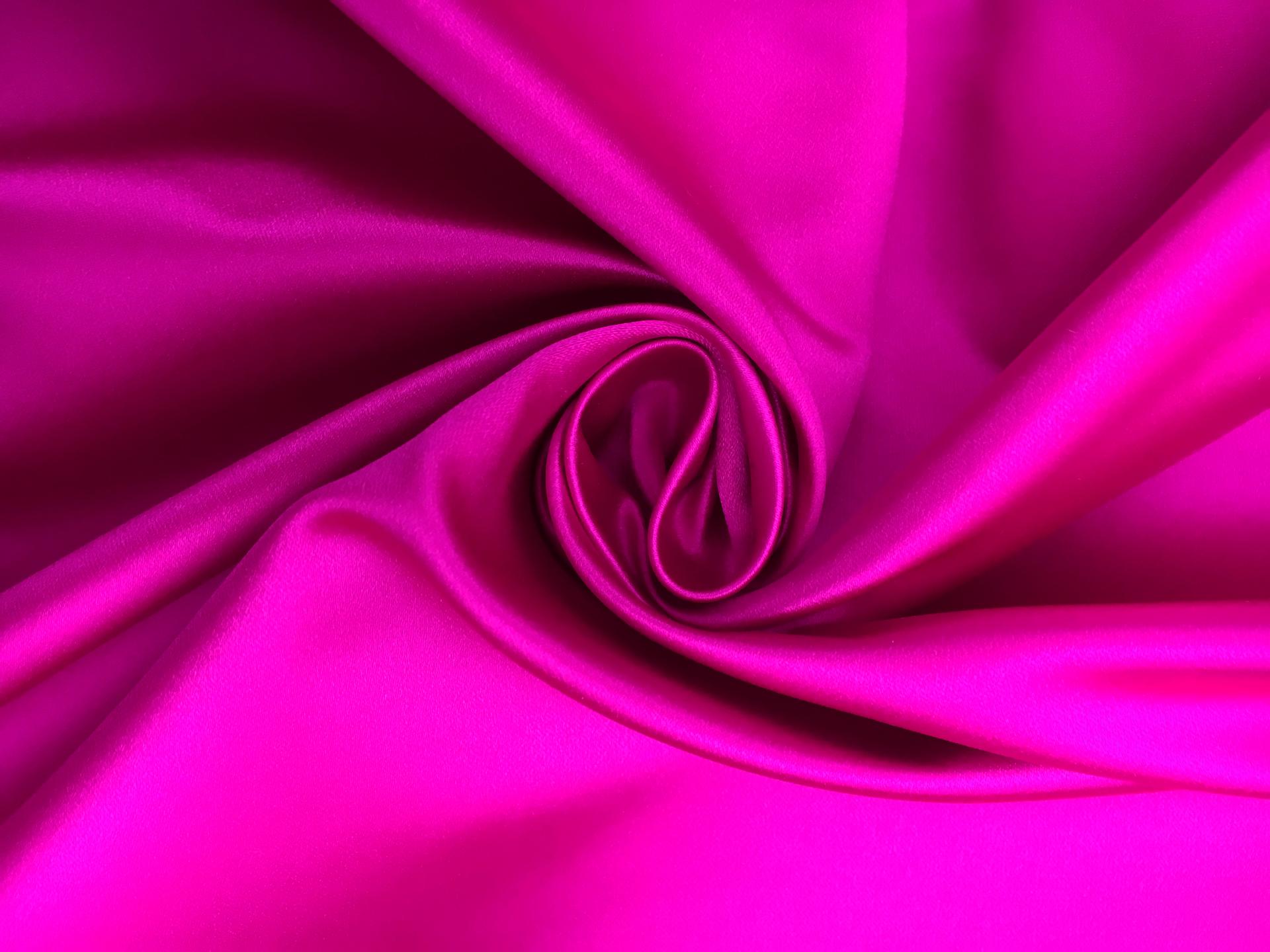 Italian Silk Duchesse Satin Hot Magenta0