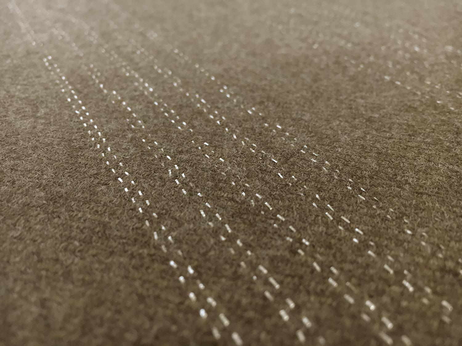 Wool and Lurex Stripe in Taupe Brown2