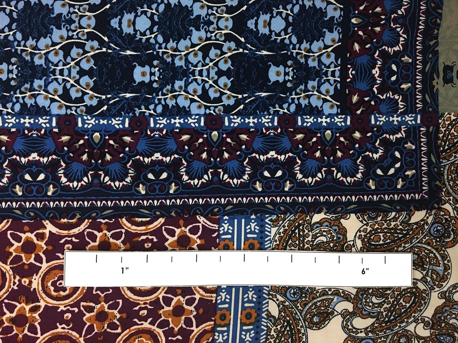 Viscose Challis Patchwork Print 1