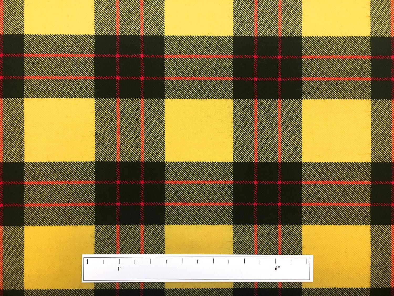 Italian Virgin Wool Tartan Plaid in Yellow and Black2