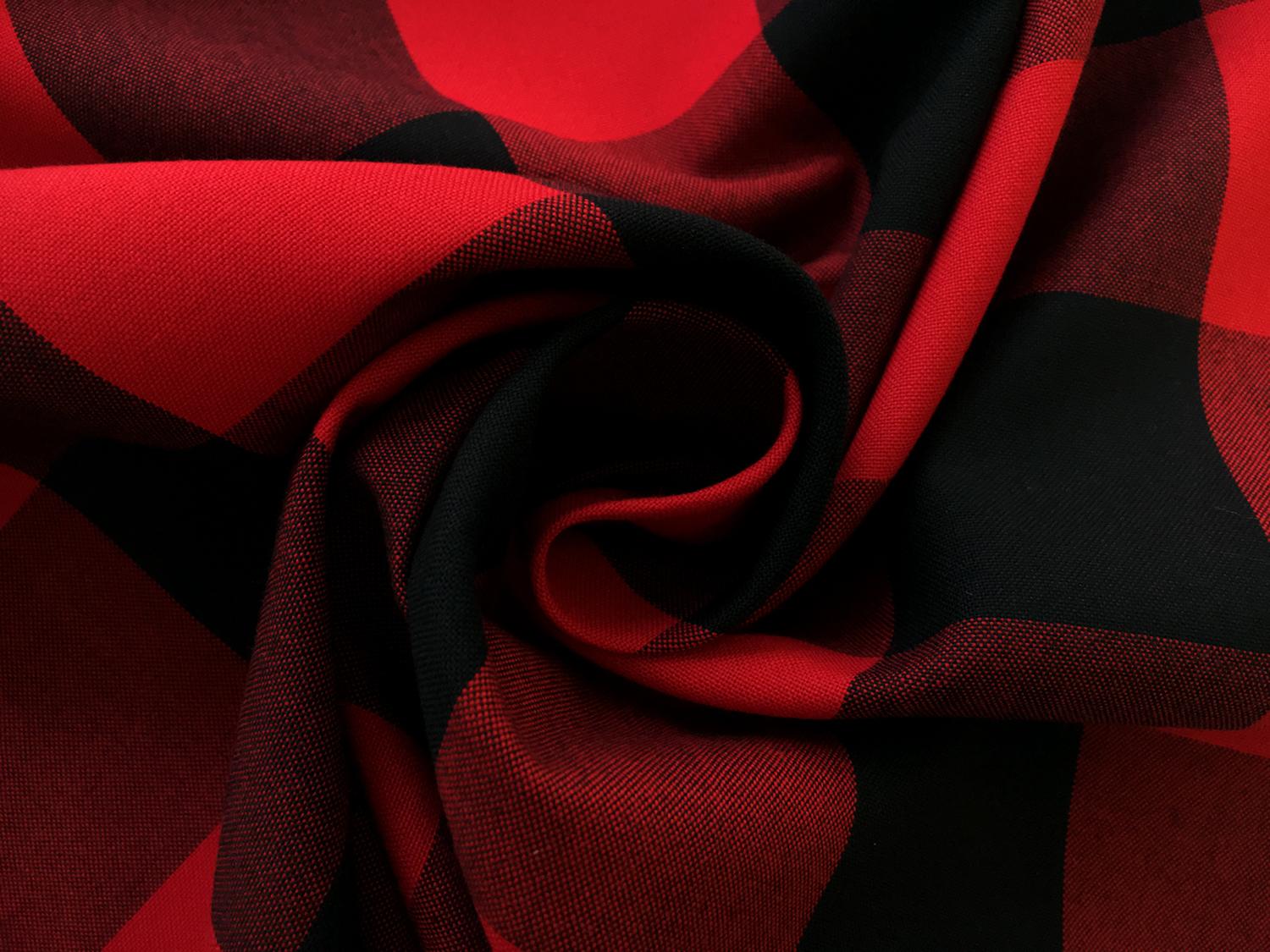 Carolina Cotton Gingham in in Scarlet1