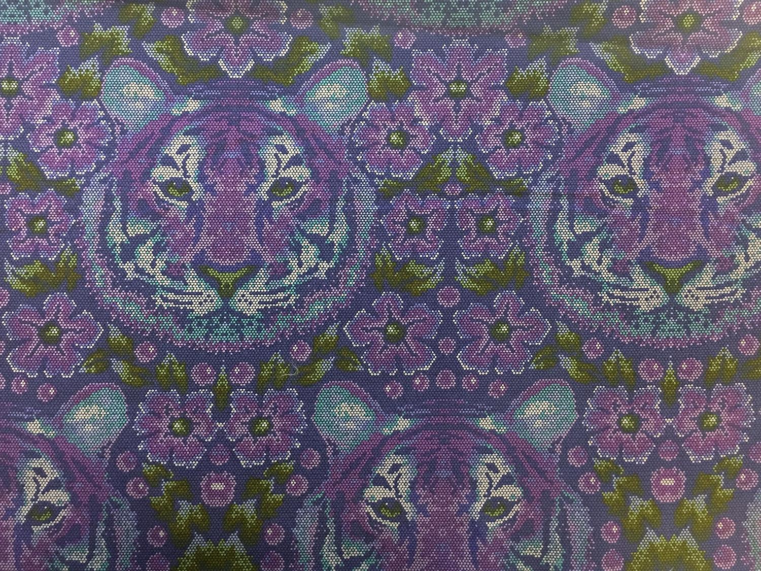 Cotton Broadcloth Purple Tiger Print