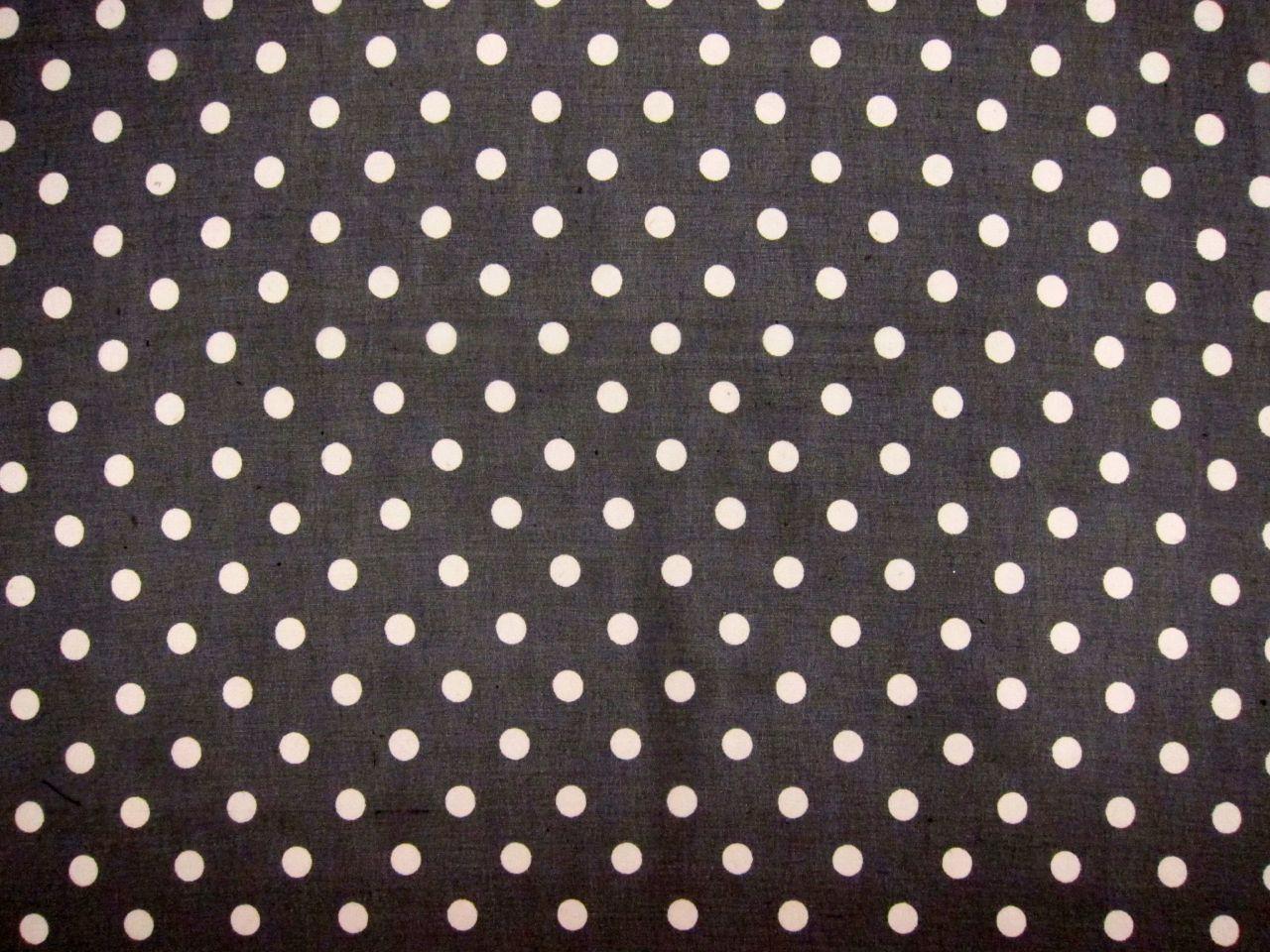 Printed Silk Chiffon Taupe Dots On Black Background