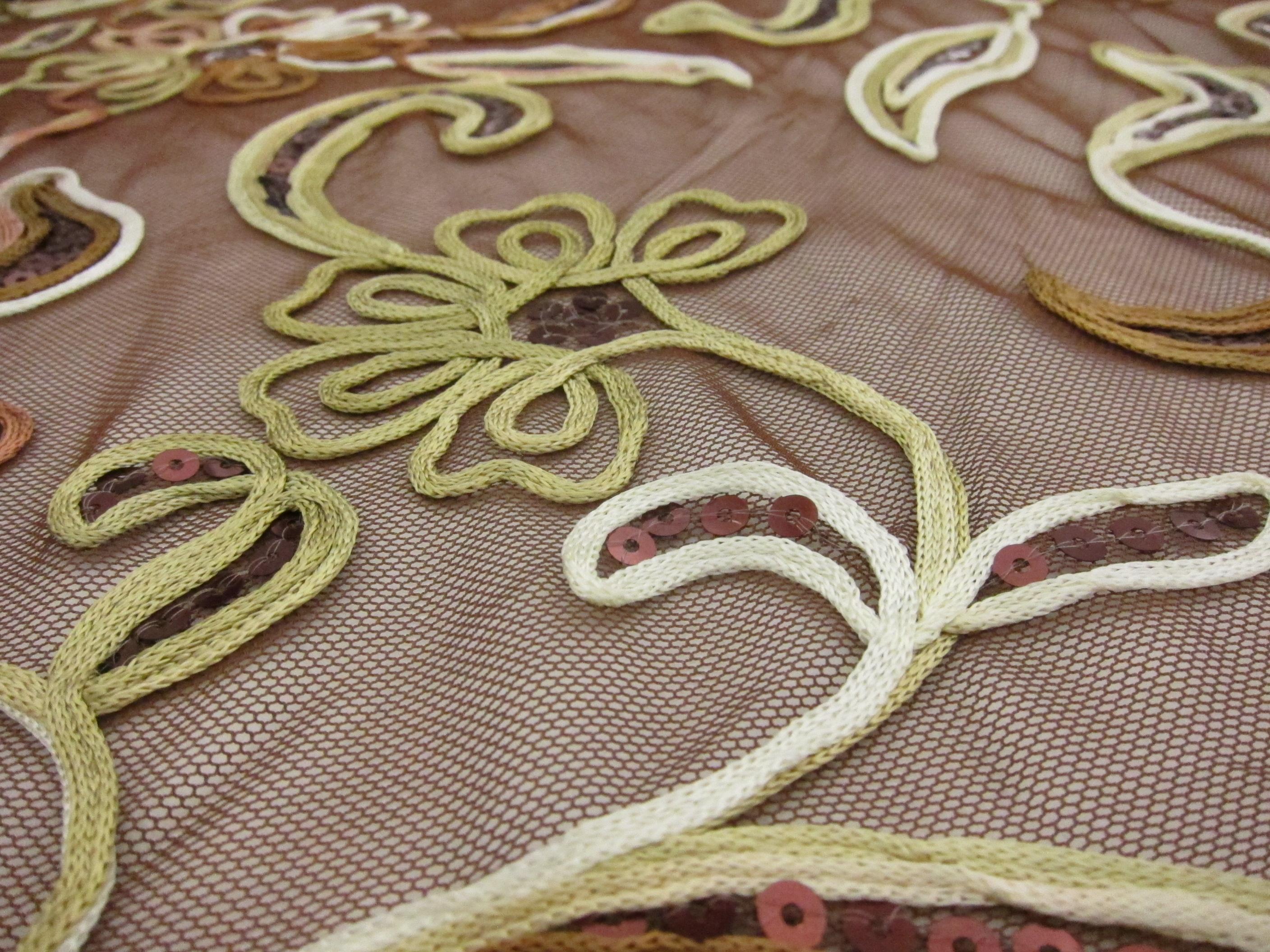 Sequins on Embroidered Stretch Tulle 2