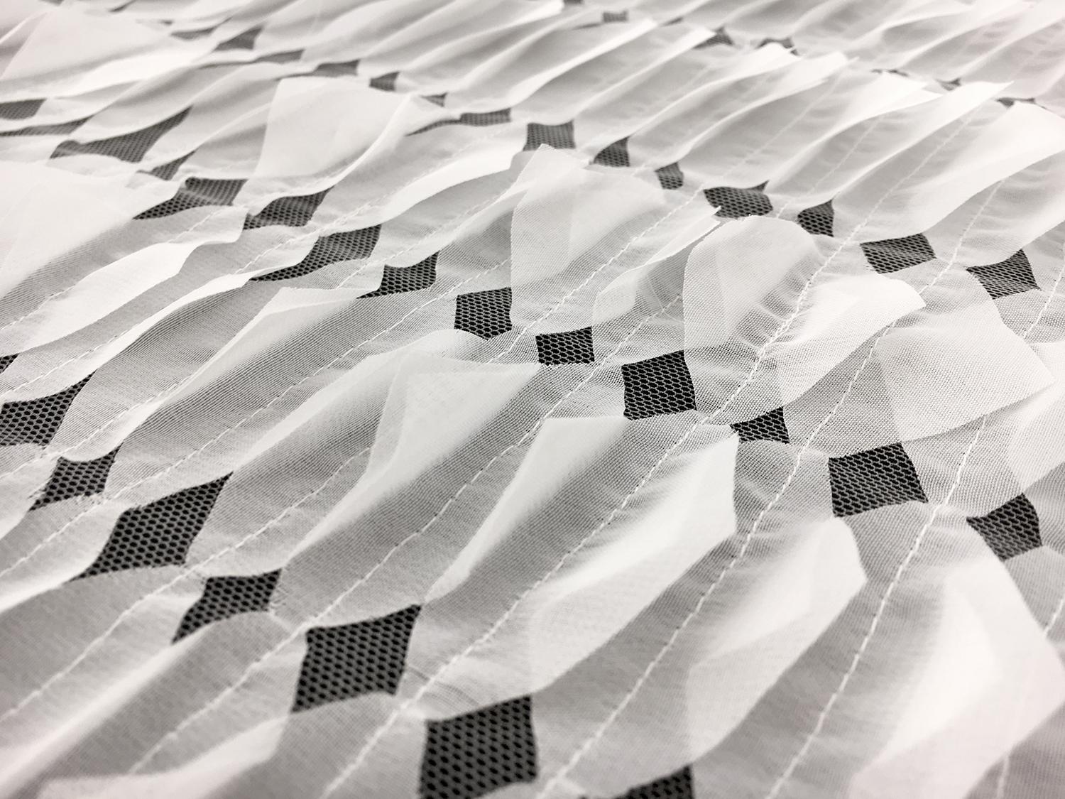 Novelty Chiffon Laser Cut Ruffles on Tulle0