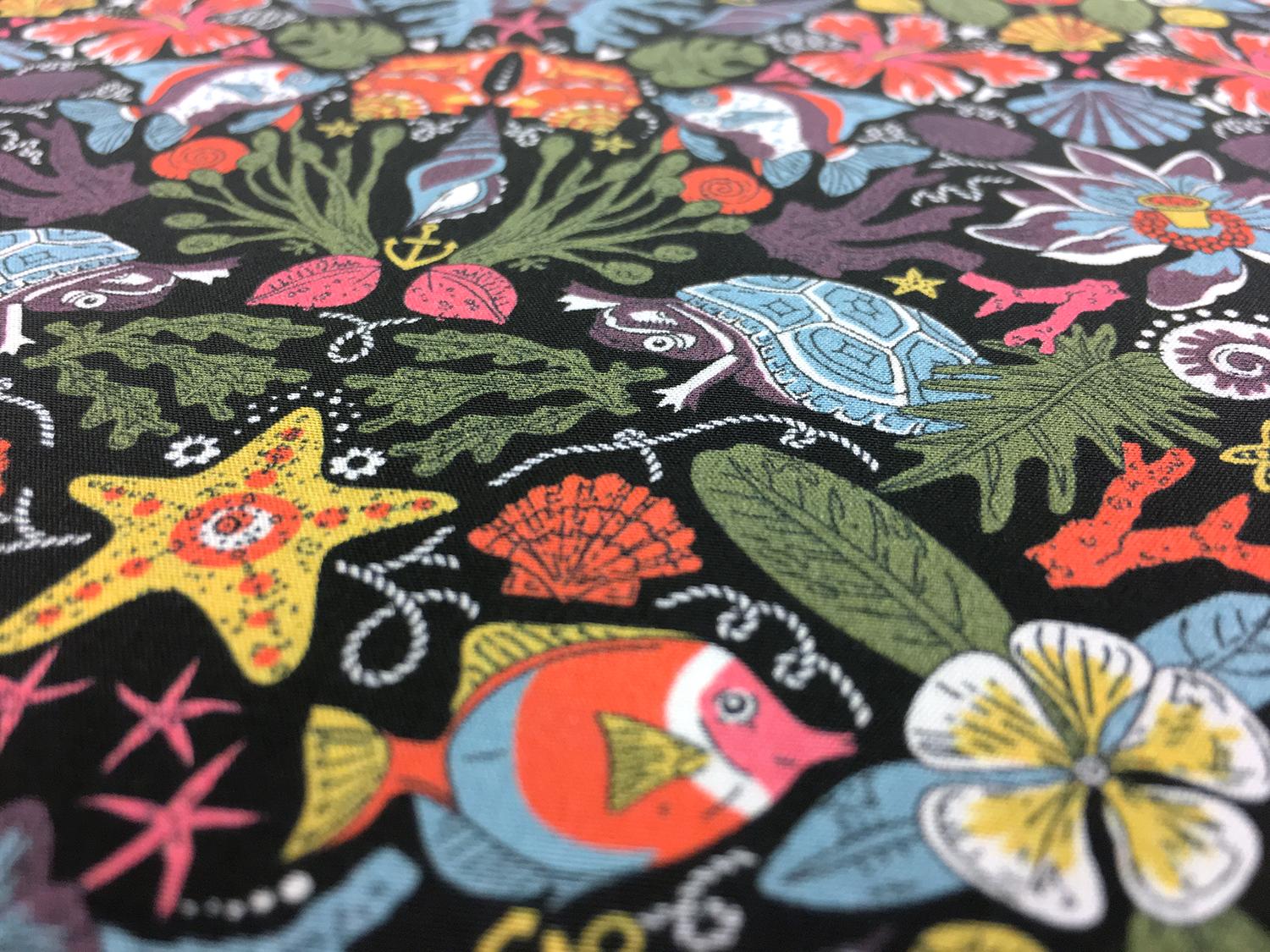 Liberty Silk Crepe De Chine Print2