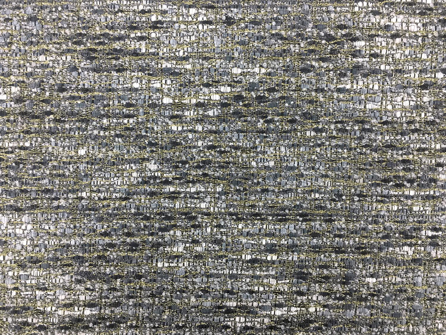 Viscose Cotton Lurex Tweed in Greys and Gold2