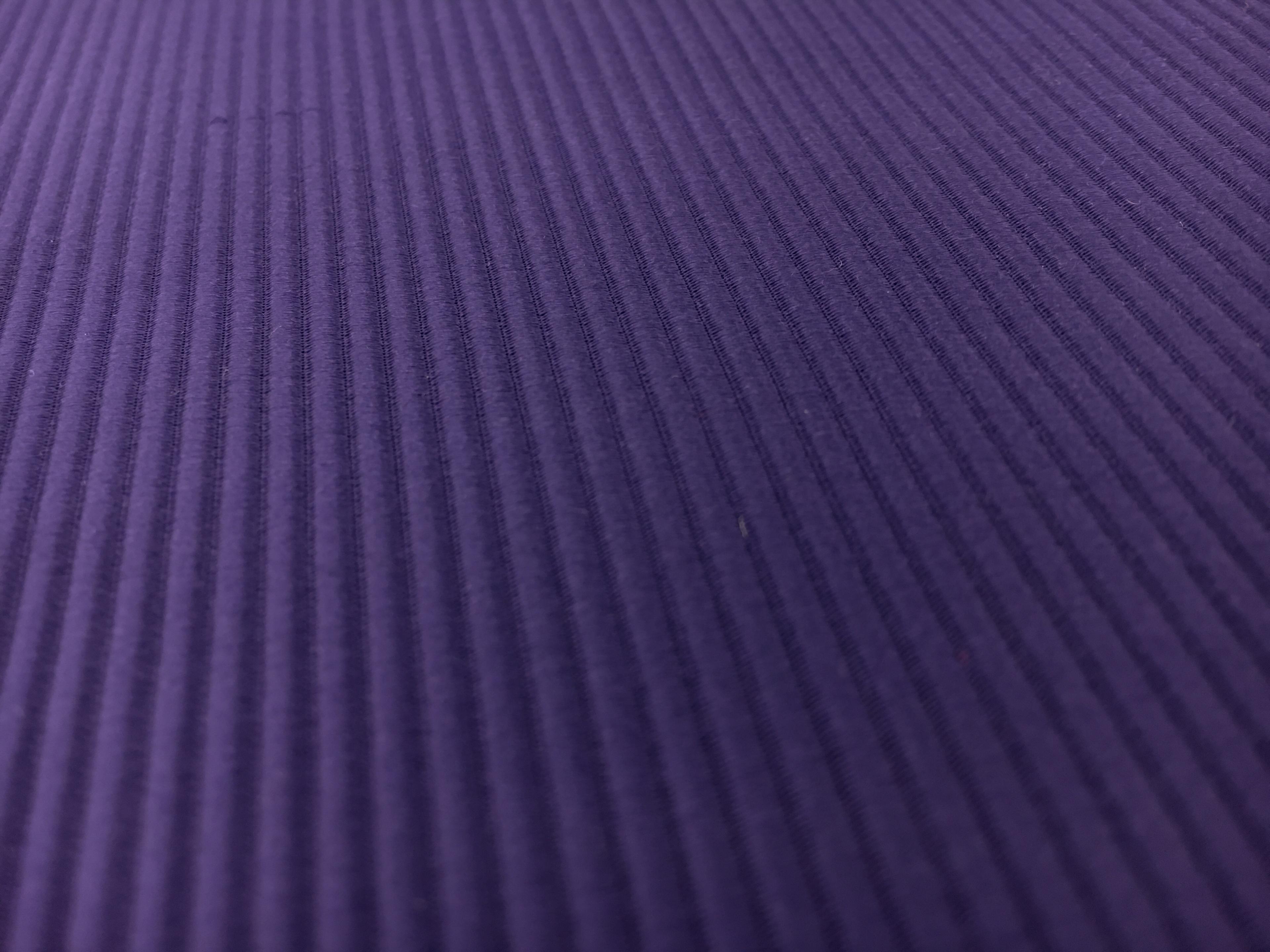 Italian Cotton and Acetate Ottoman in Viola2