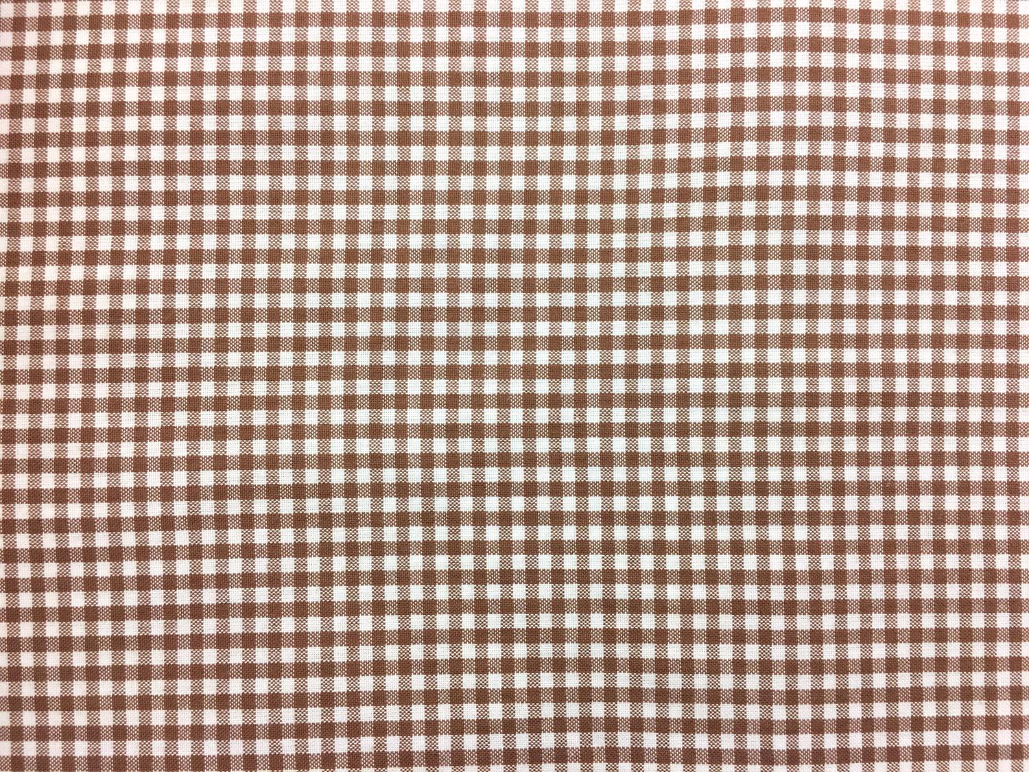 Carolina Cotton Gingham in Chocolate0