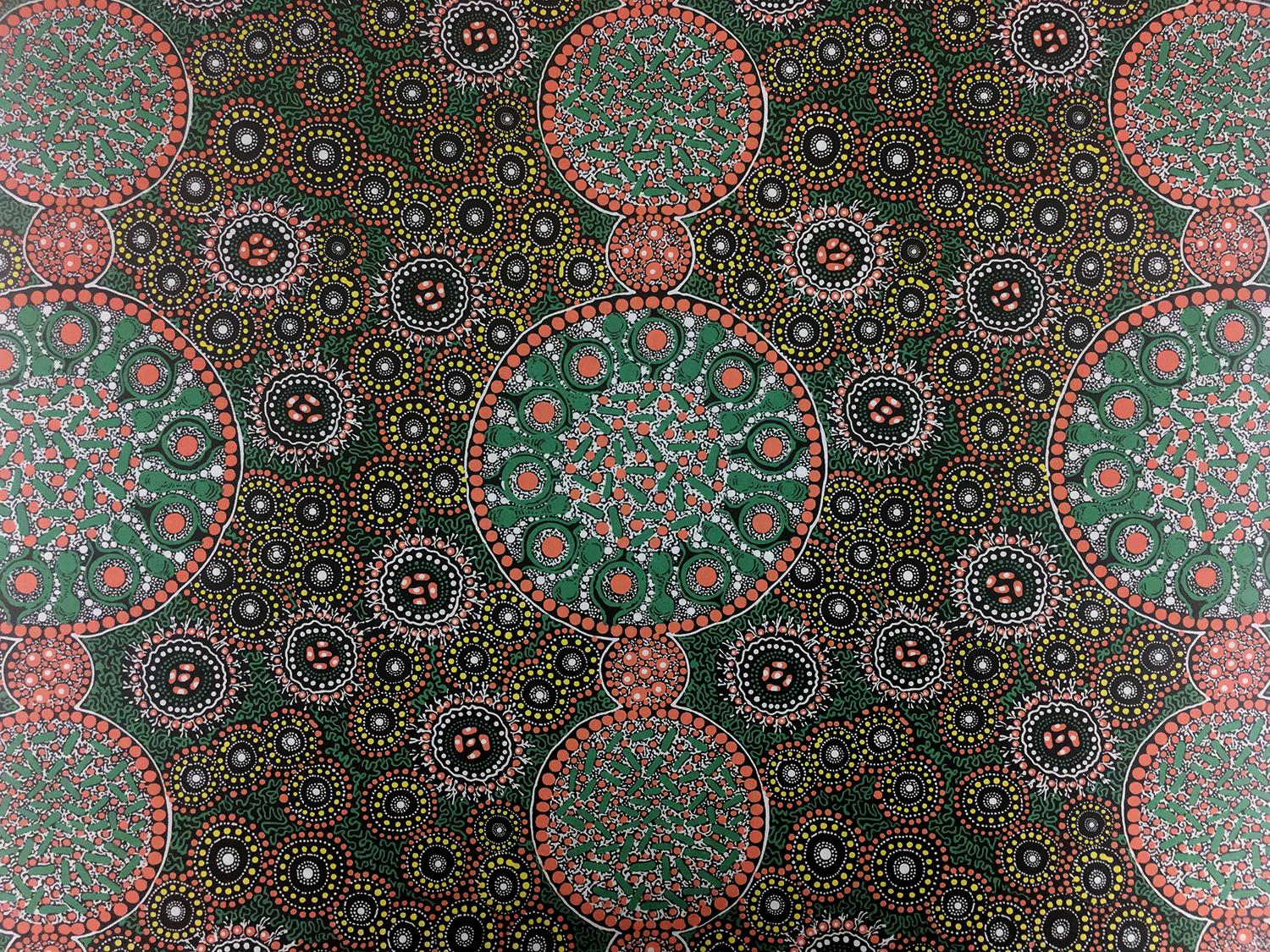 Australian Cotton Print With Aboriginal Motif 0