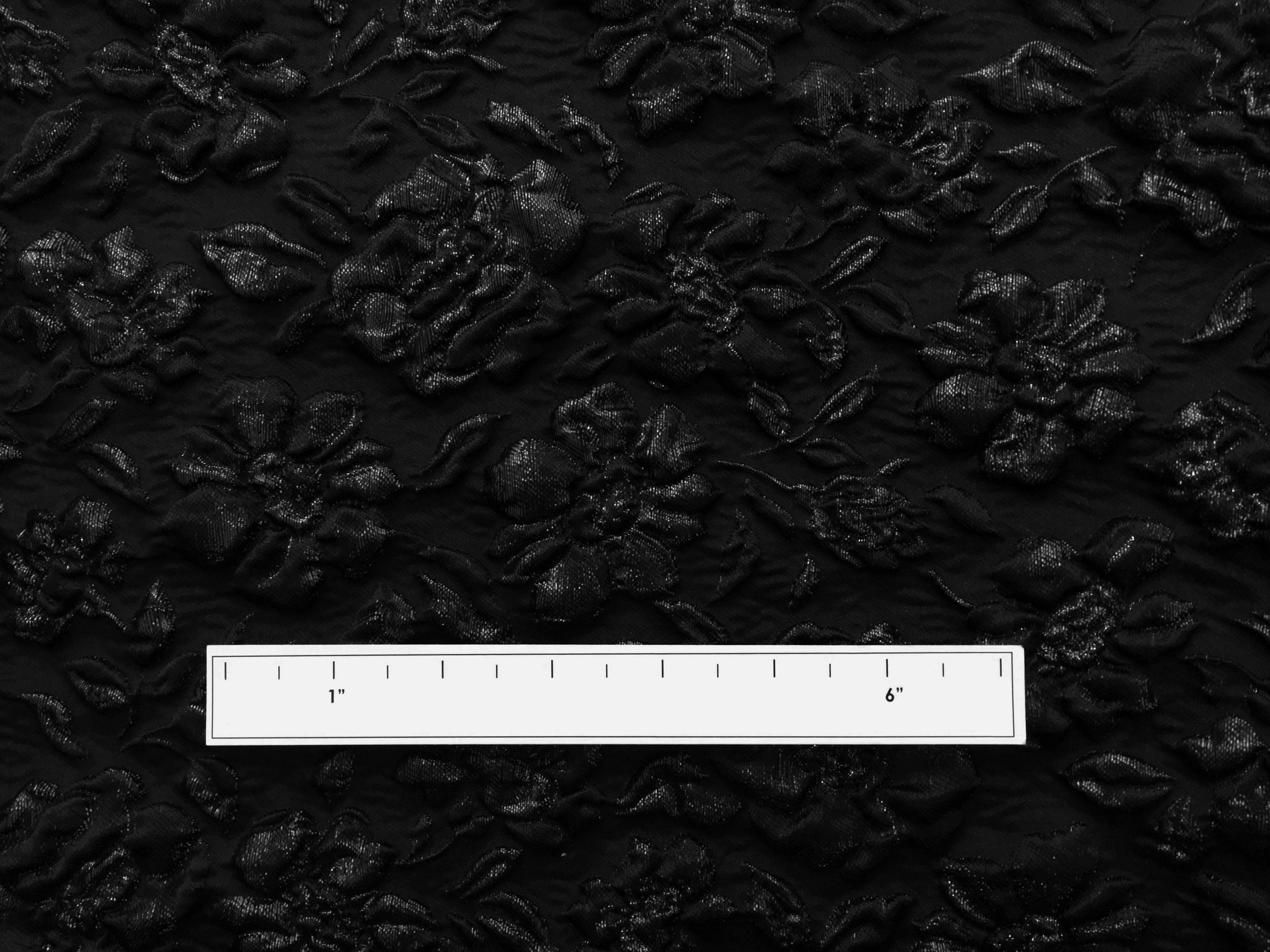 Metallic Cloqué Organza with Floral Motifs1