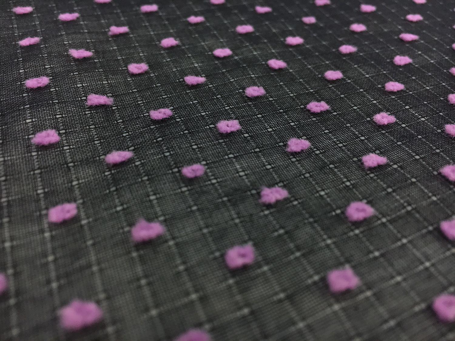 Cotton Plumetis in Black Violet0