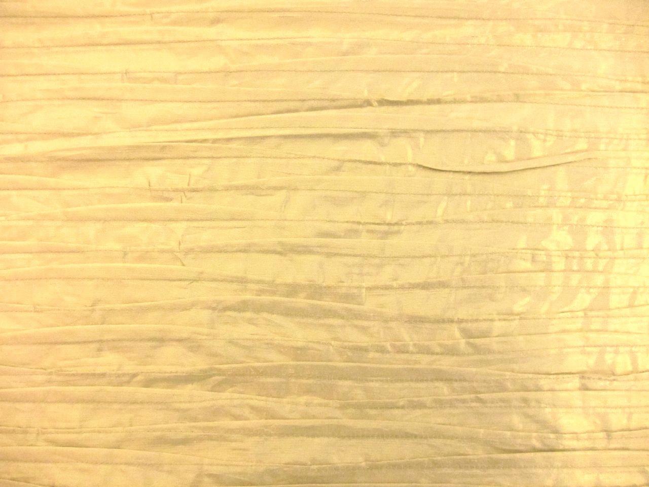 Metallic Tucked Silk Shantung0