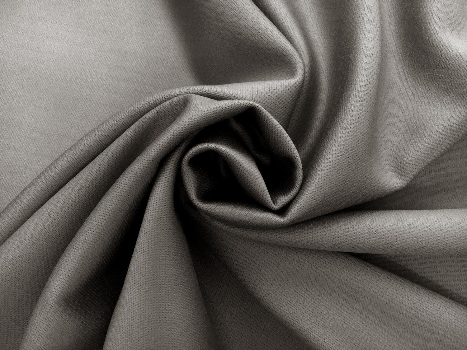 Italian Wool Satin Faille in Stone Grey1