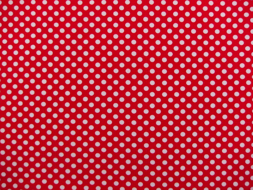 Cotton Jersey Polka Dot Print in Red0