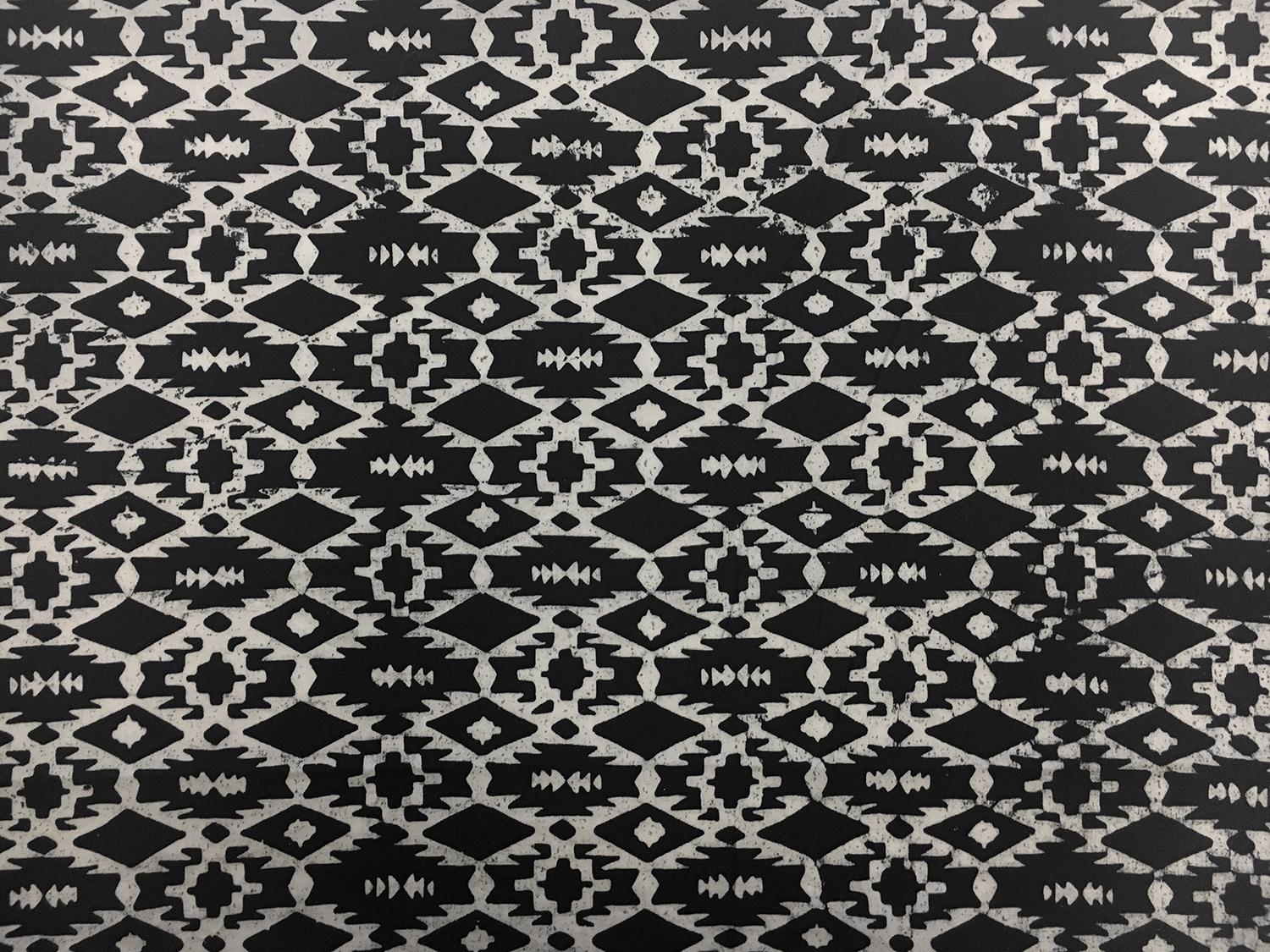 Cotton Batik in Black and White0