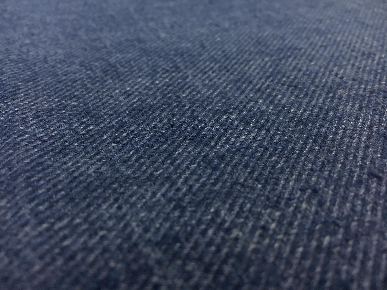 Poly Cotton Linen Blend Twill in Indigo2