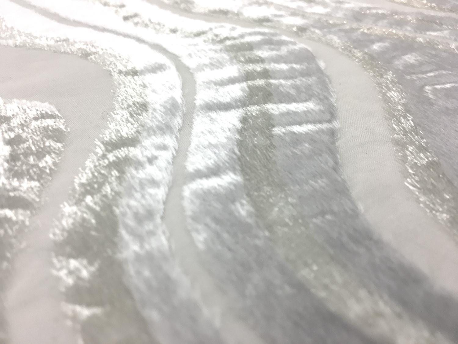 French Silk Lurex Burnout Velvet With Undulating Lines2