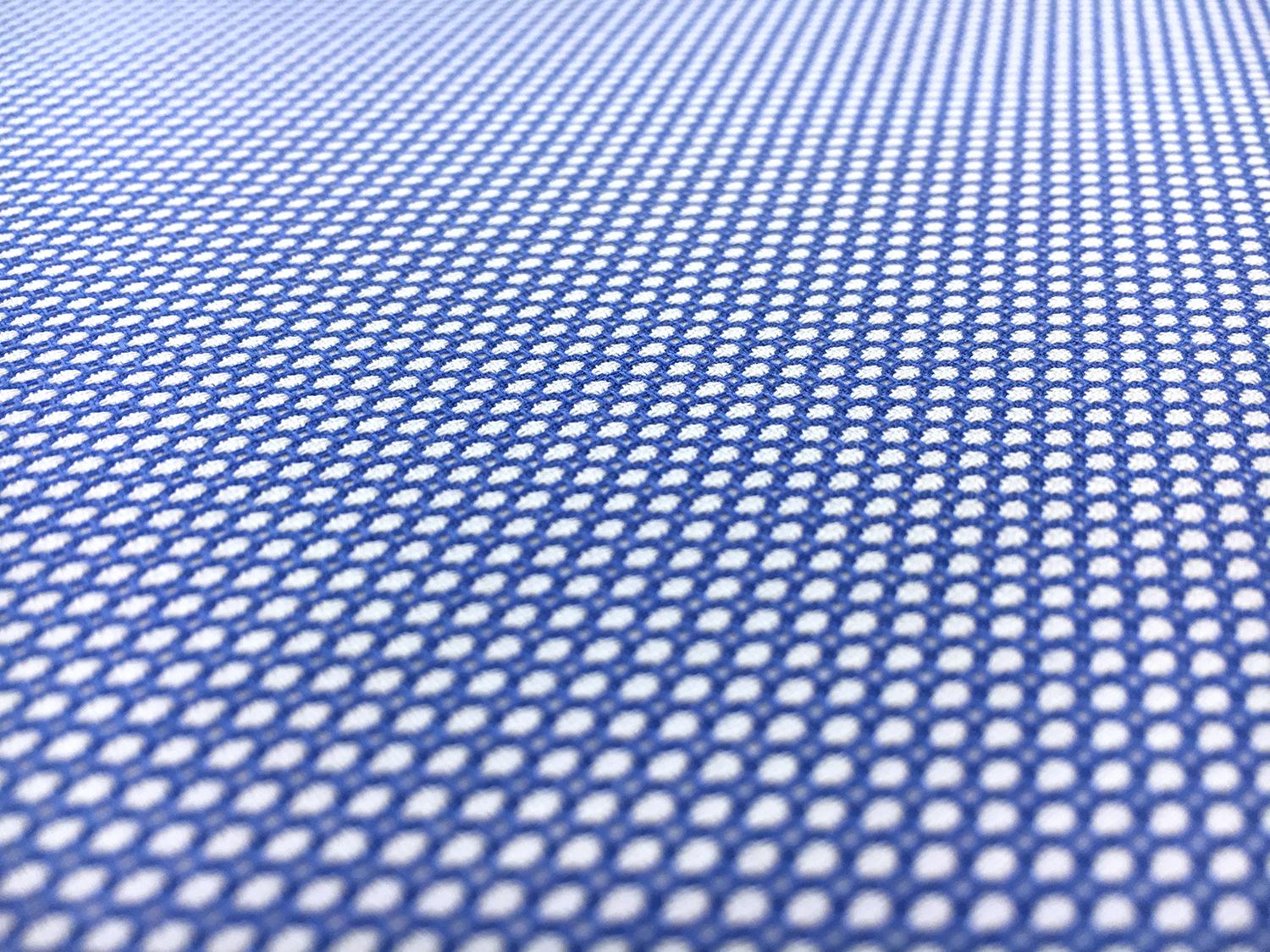 Italian Cotton Birdseye Dobby Shirting in Blue2