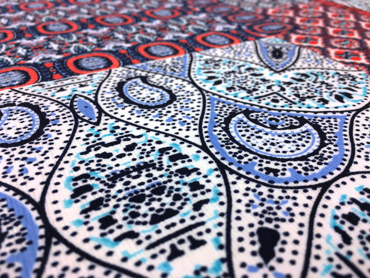 Poly Spandex Jersey With Ornamental Patchwork Print2