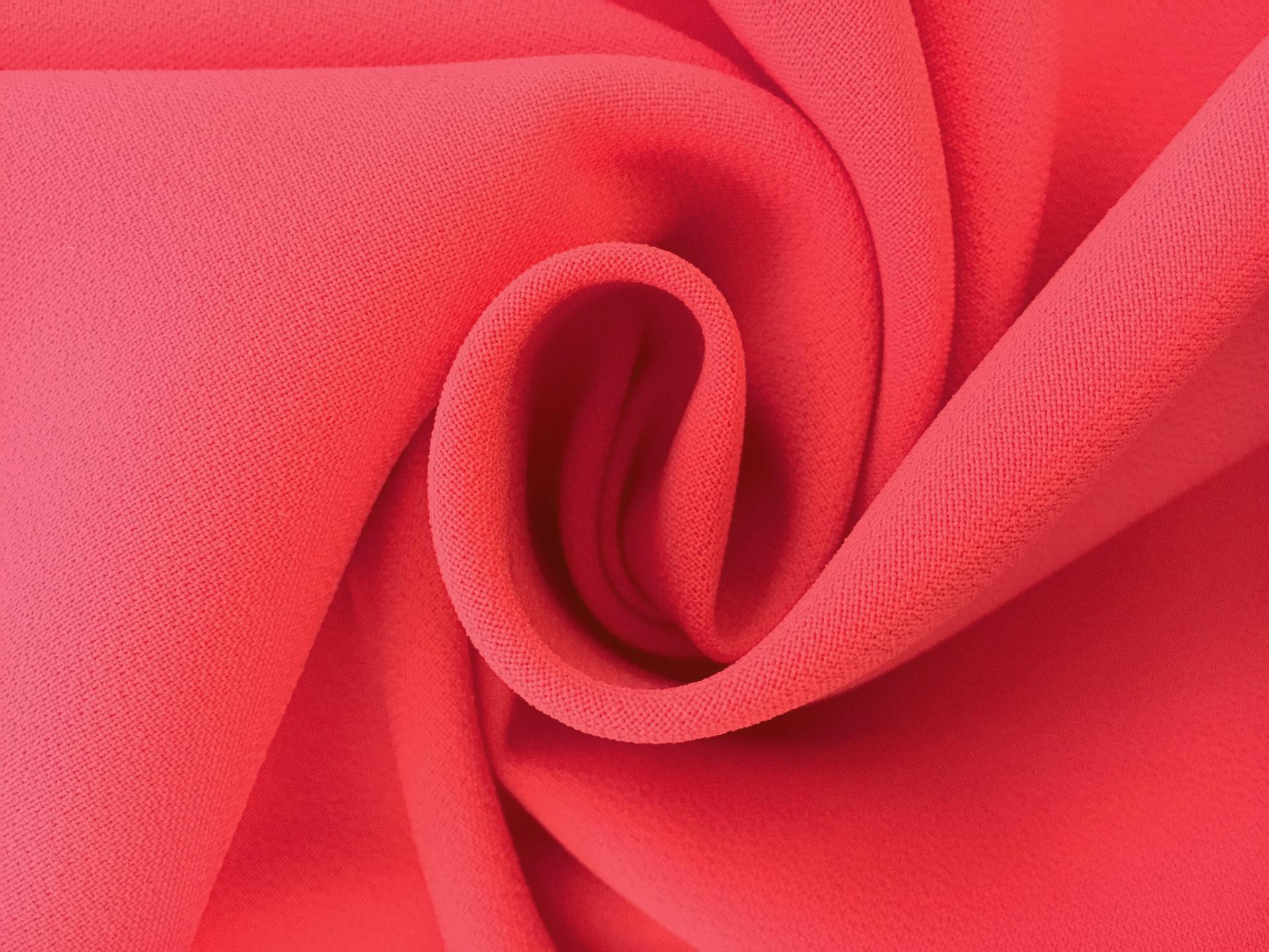 Polyester Stretch Crepe in Coral0