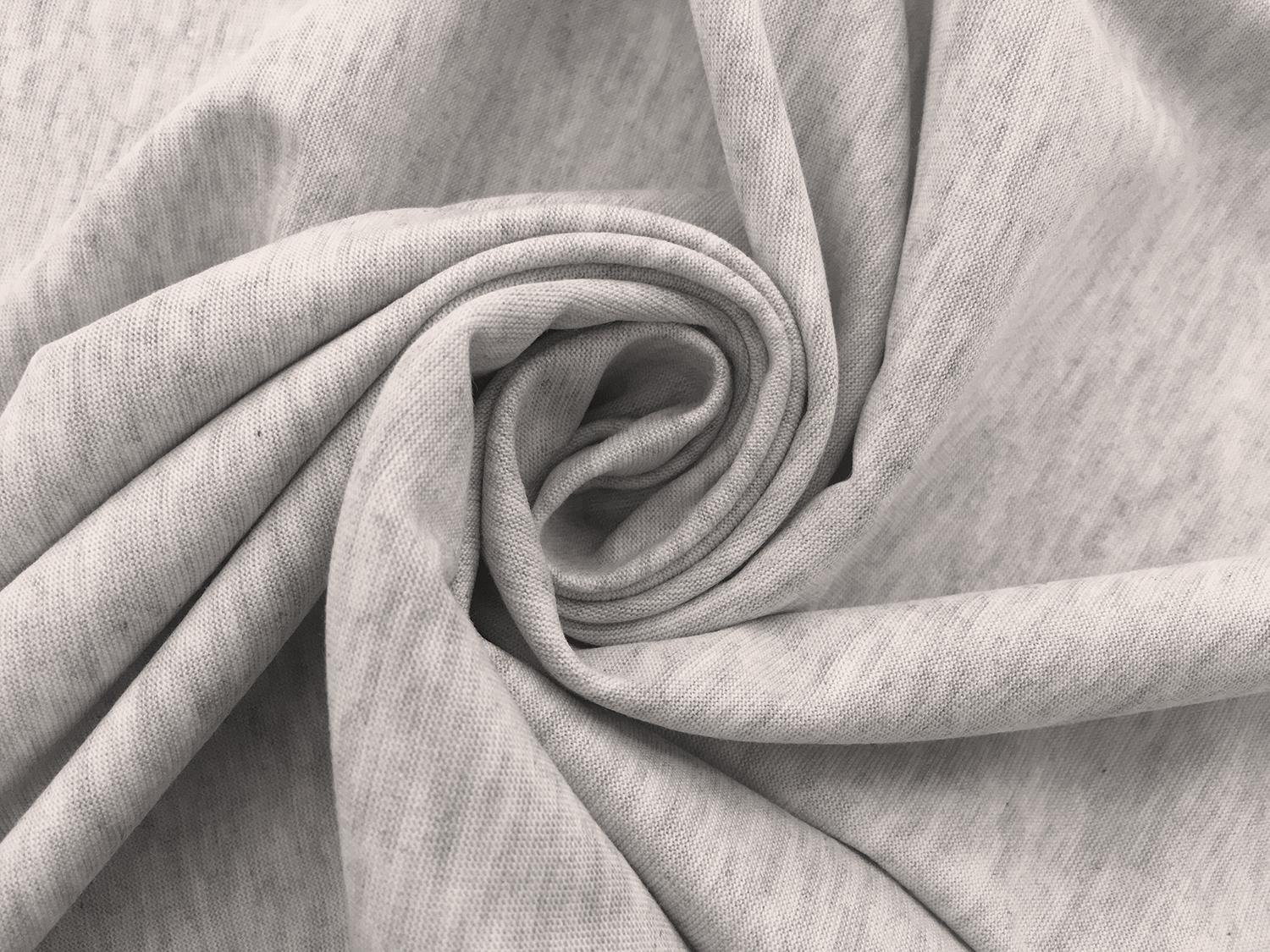 Japanese Cotton Lyocell Ultima Jersey in Light Heather Grey1