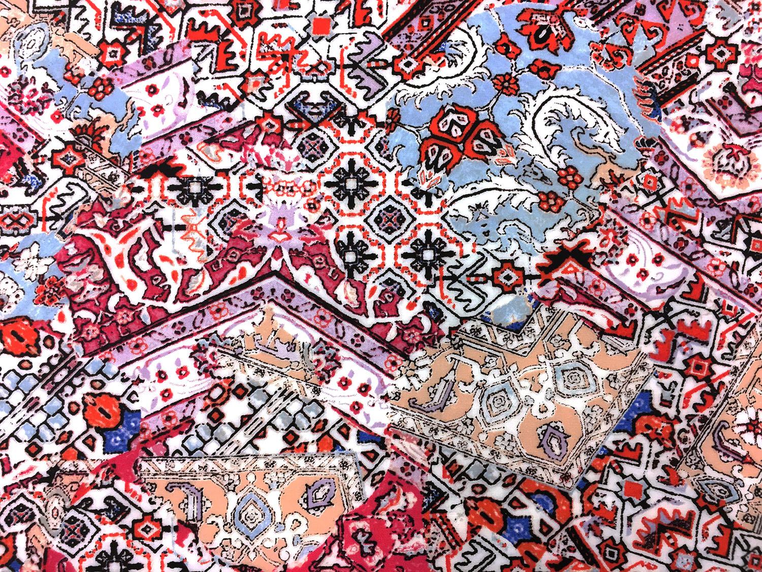 Viscose Batiste With Ornamental Patchwork Print 0