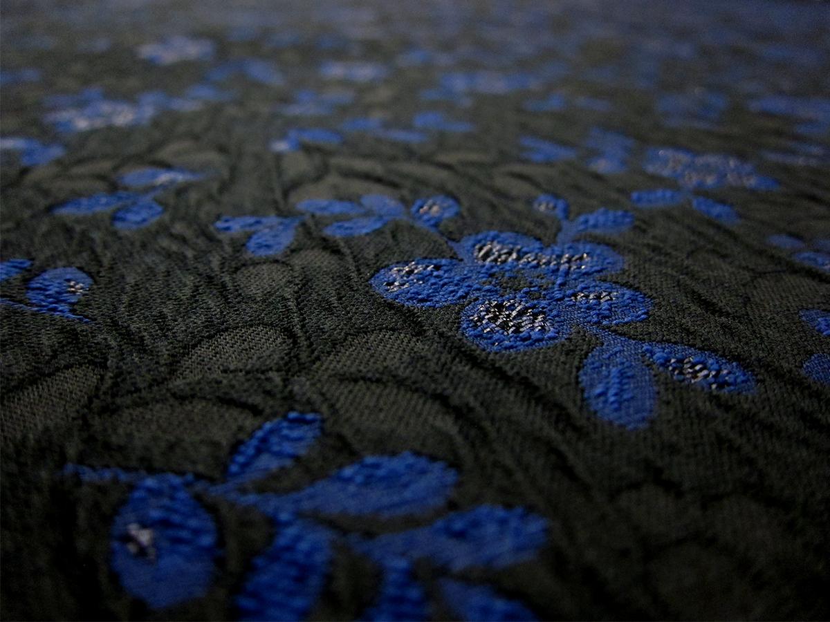 Polyester and Silk Blend Metallic Brocade1
