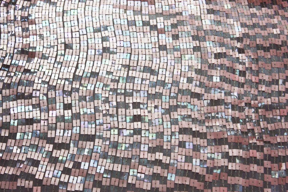 FLAT SQUARE PAILLETTES ON CHIFFON