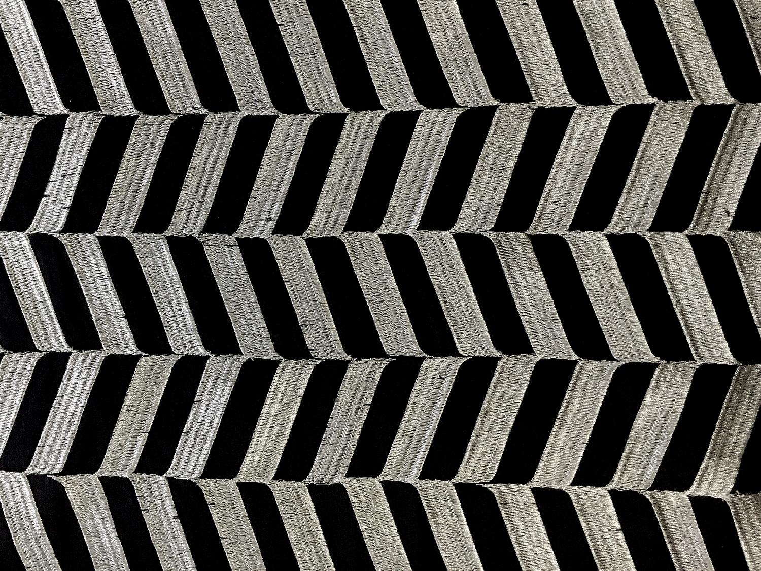 Silk Shantung with Metallic Embroidery0