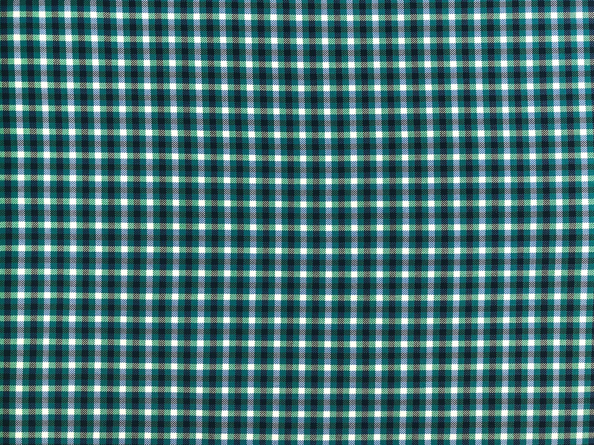 Stretch Wool Suiting Tattersall Plaid in Green0