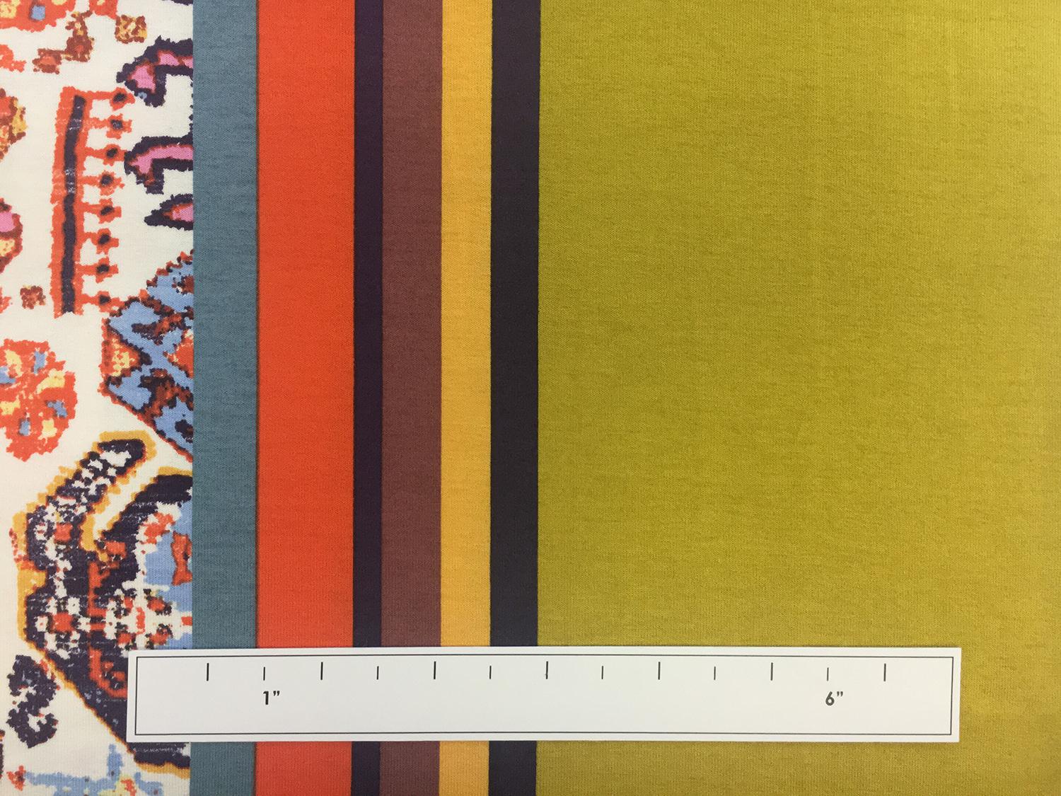 French Viscose Knit Multicolor Mediterranean Motifs3