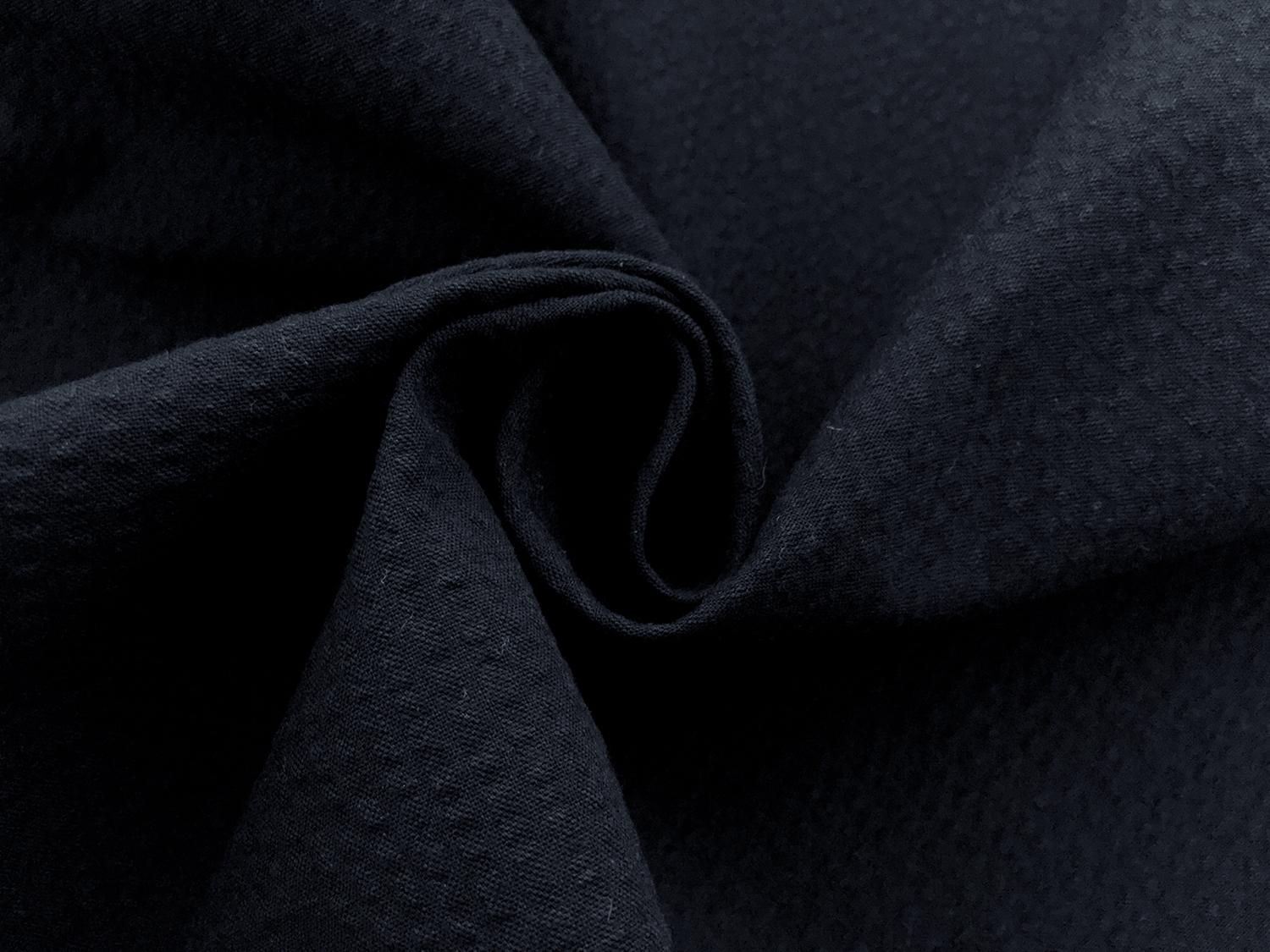 Cotton Seersucker in Navy3