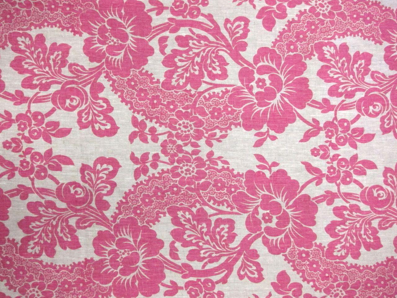 Linen Upholstery Floral Deco Print0