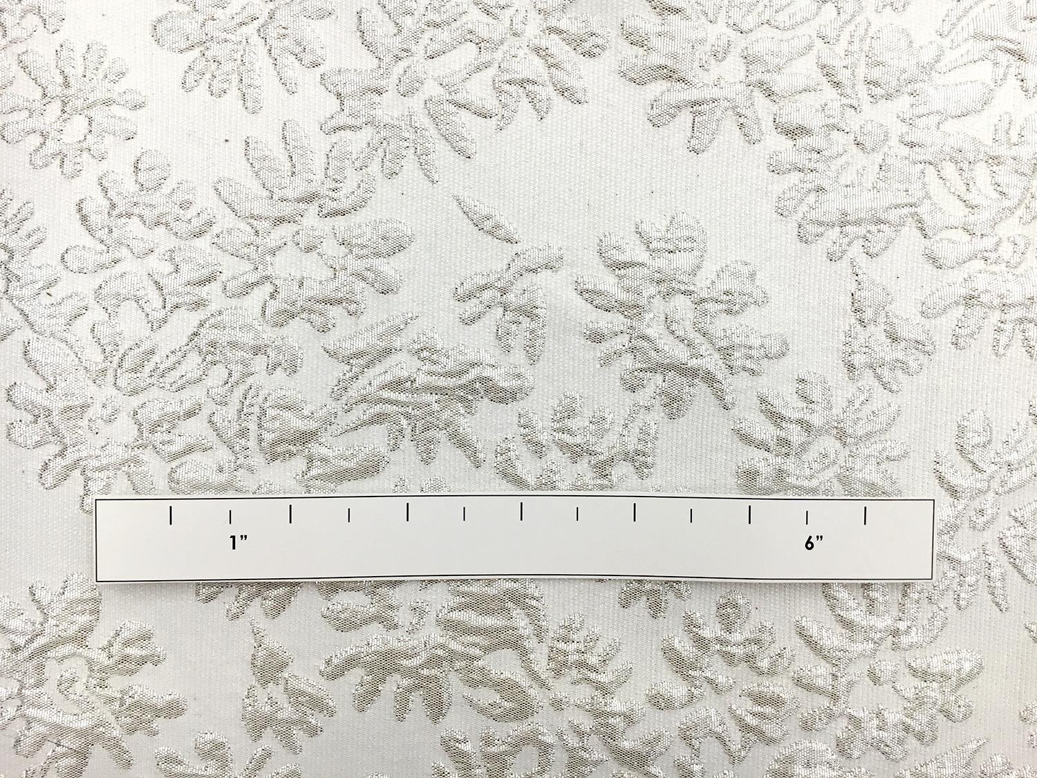 Metallic Floral Brocade in Silver1