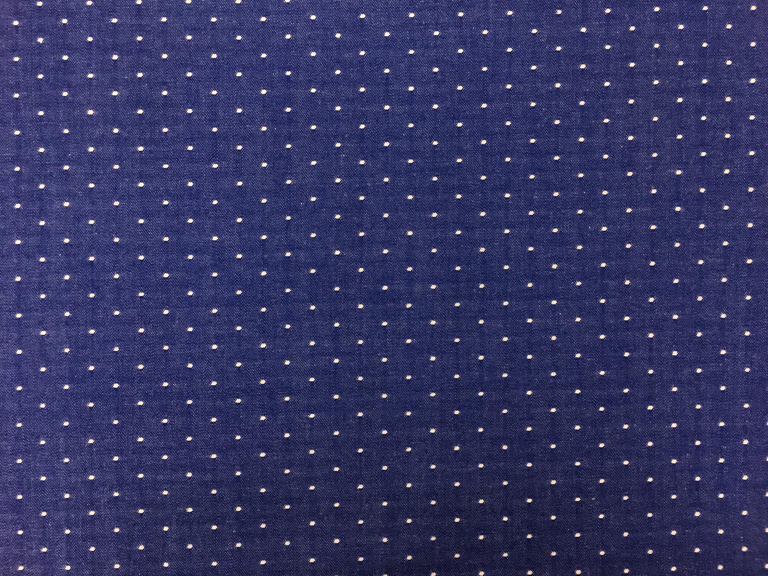 Cotton Chambray Dots In Royal0