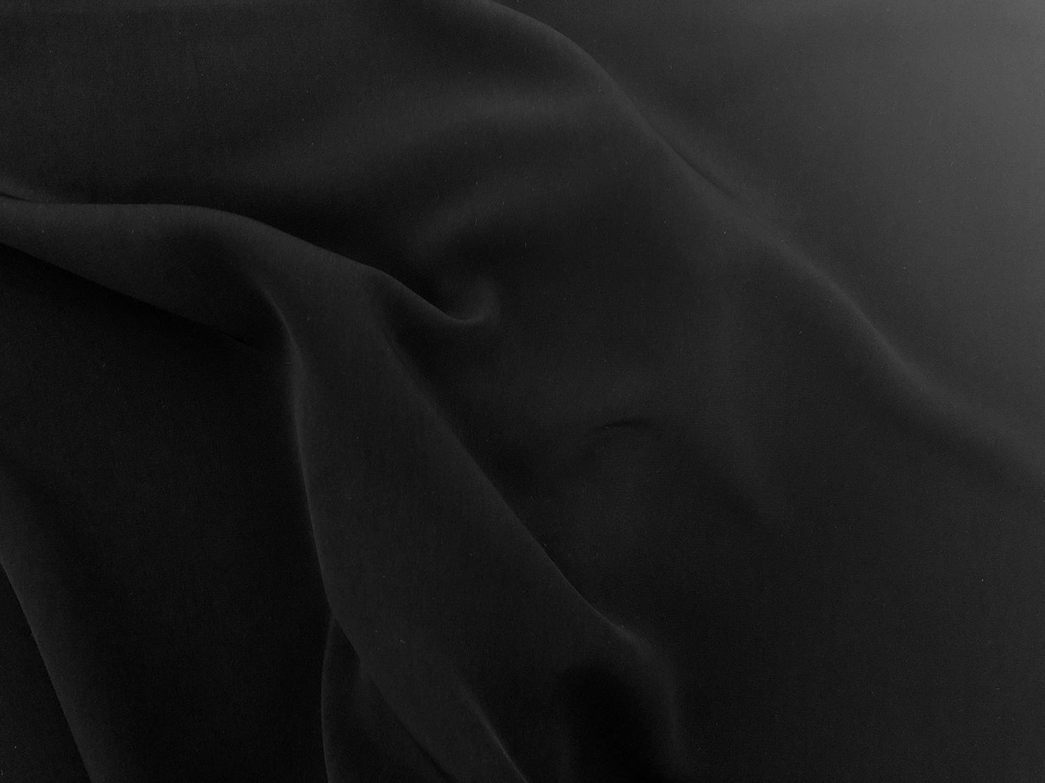Polyester Powder Crepe De Chine in Black2
