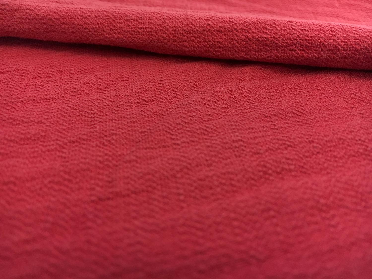 Rayon Nylon Blend Crepe in Brick Red0