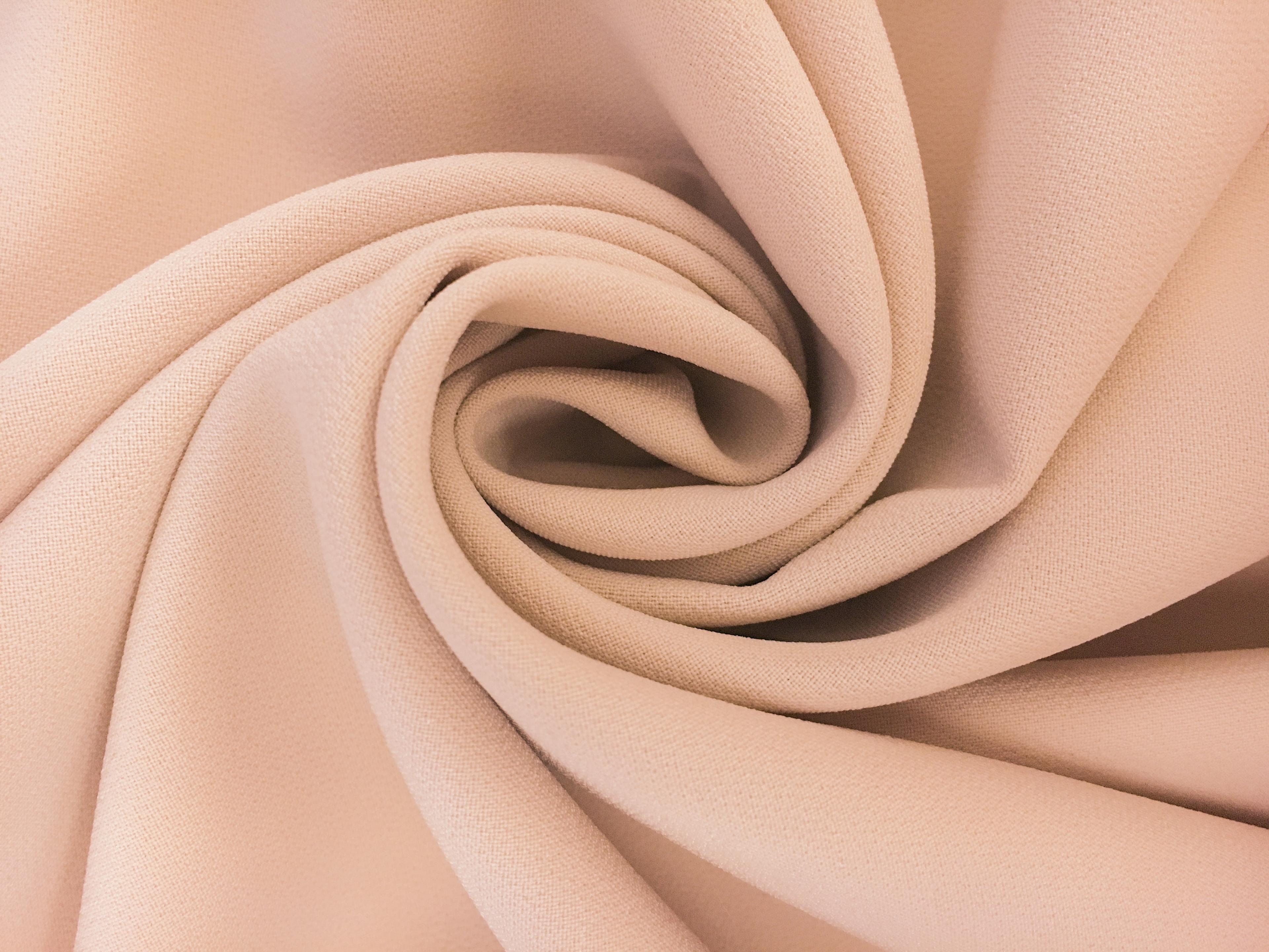 Polyester Stretch Crepe in Blush