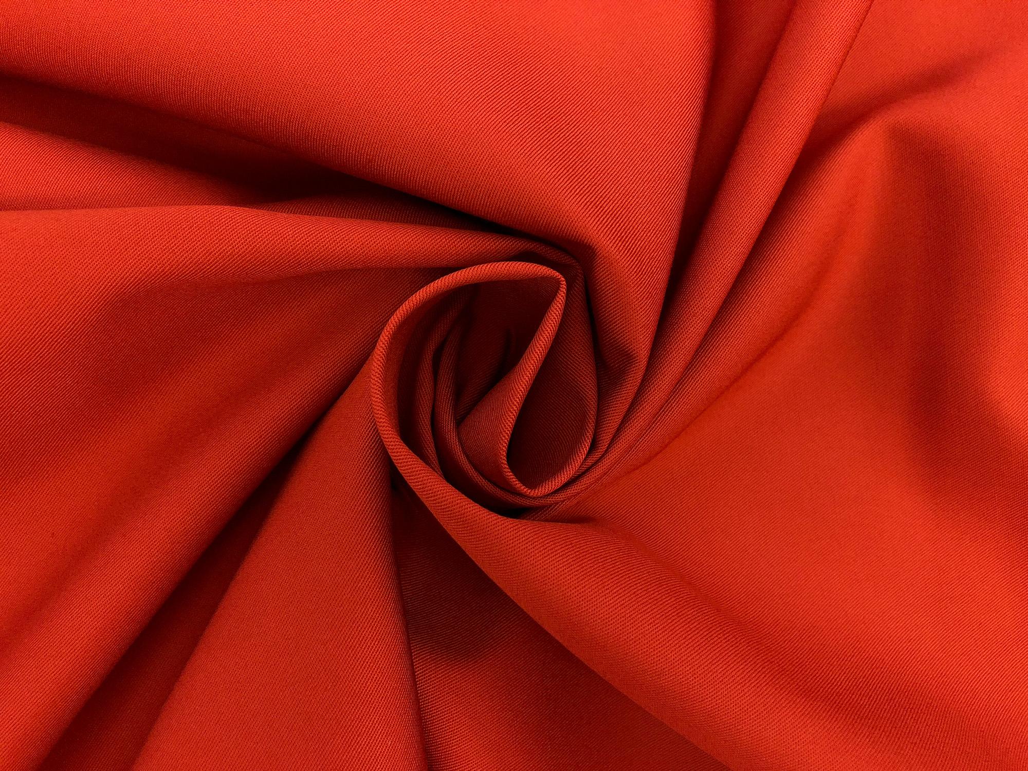 Combed Cotton Fineline Twill in Paprika1