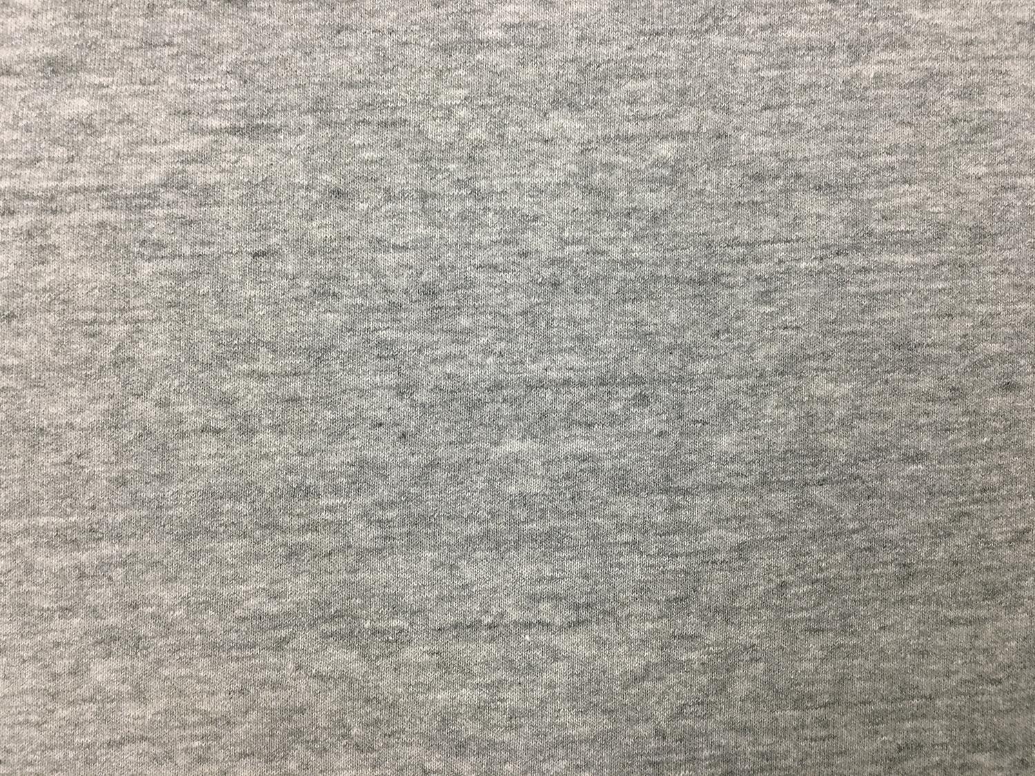 Japanese Cotton French Terry in Heather Grey0