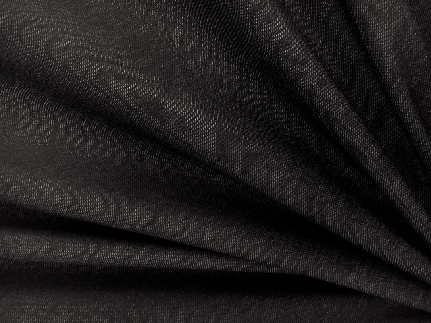 Denim Look Cotton Blend 4 Way Stretch in Black0