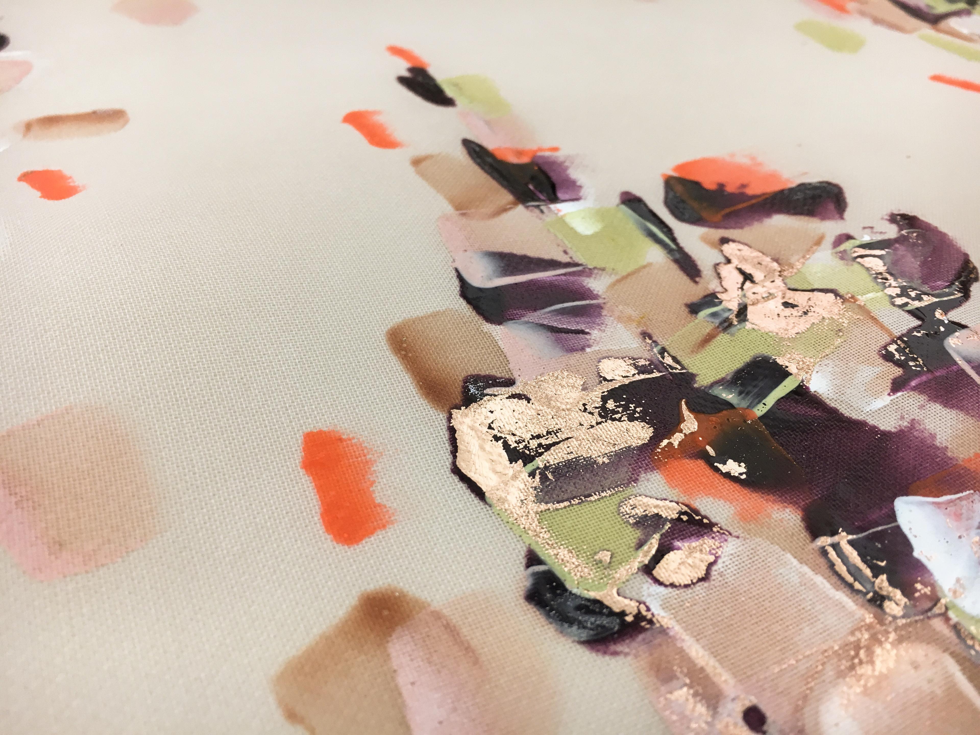 George Chakra Hand Painted Couture Silk Gazar with Impressionist Style Diamonds2