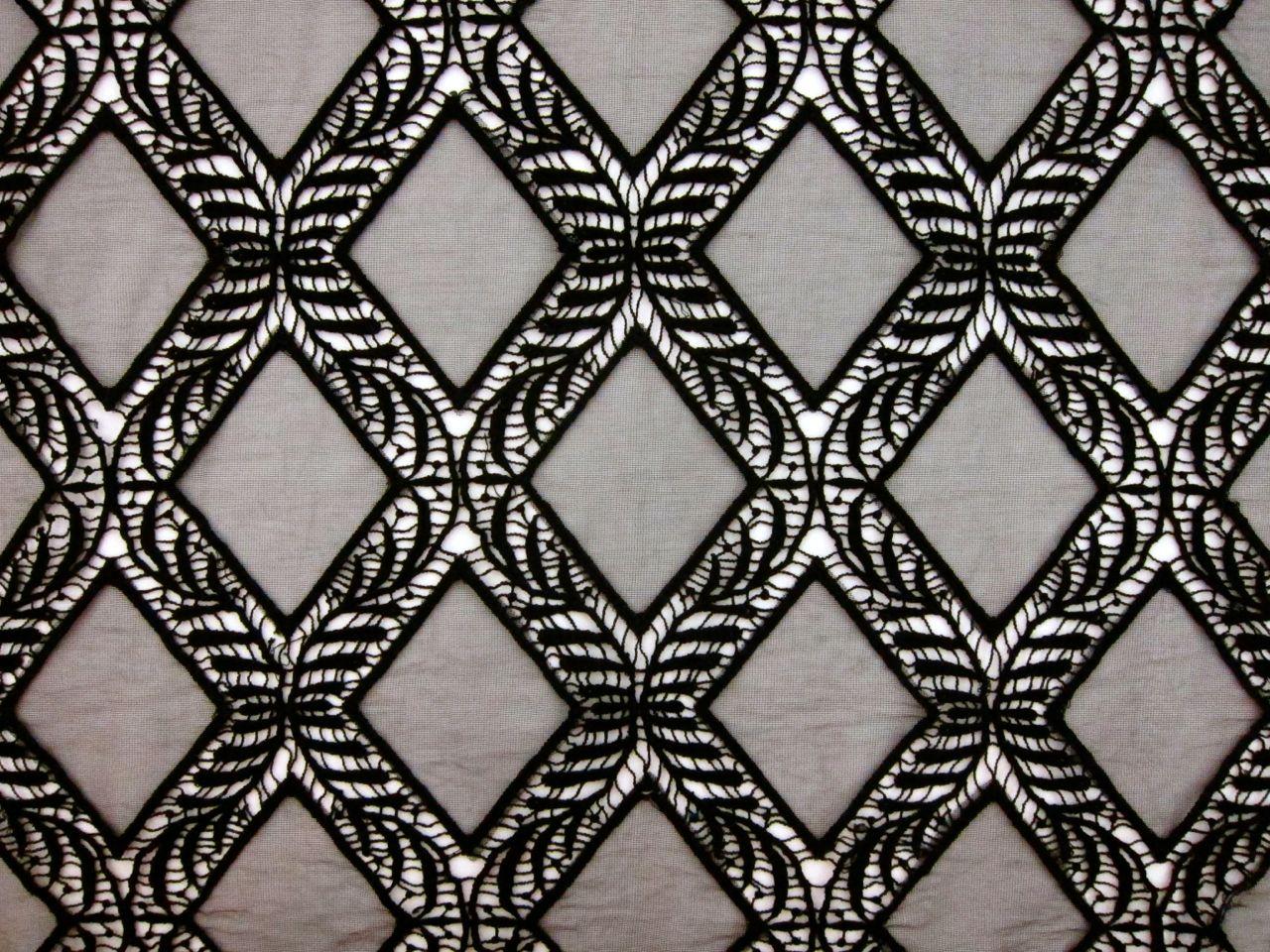 Novelty Embroidered Cut Out Tulle0