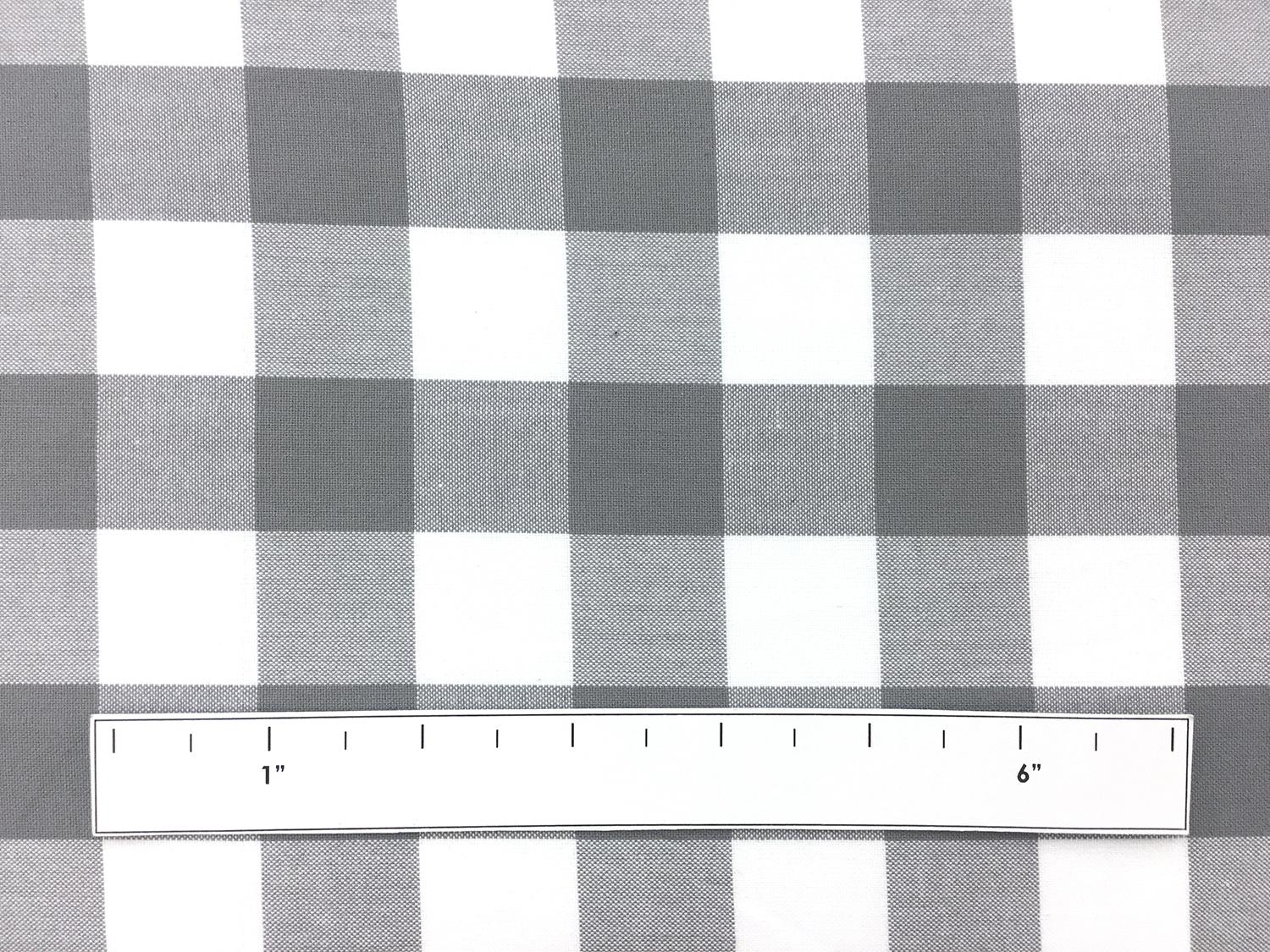 Carolina Cotton Gingham in Grey1